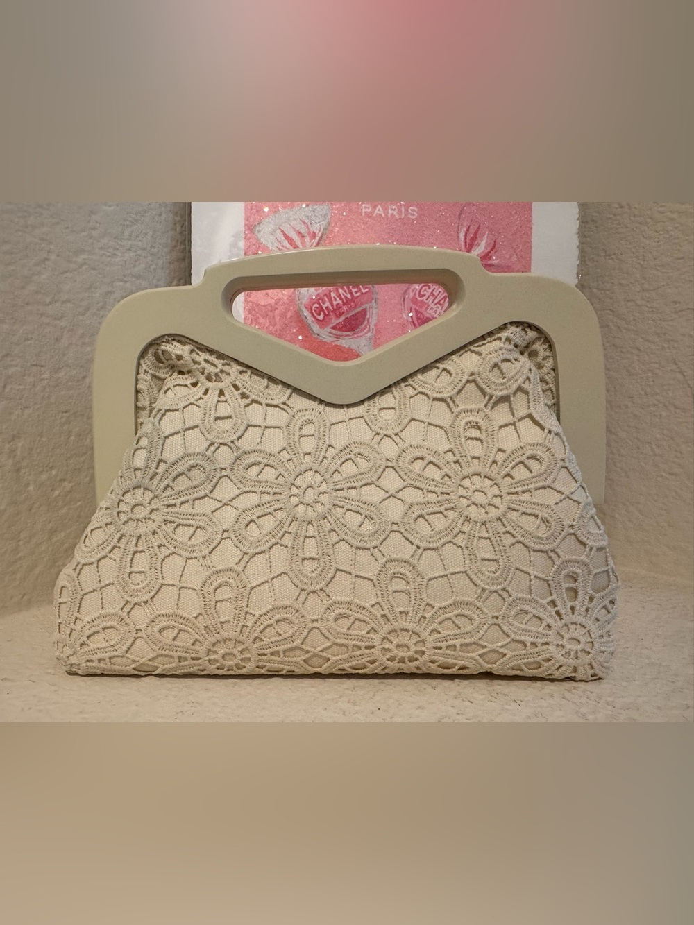 The Tahiti Clutch | Cream